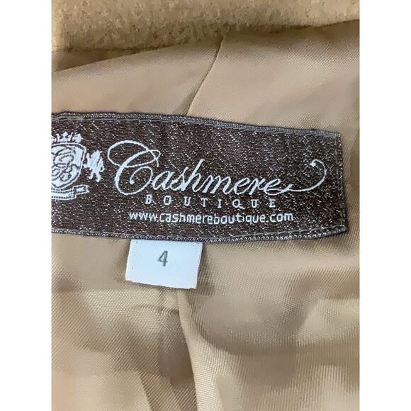 NWOT cashmere Boutique Camel Tan Beige Peacoat 4 - Picture 4 of 6